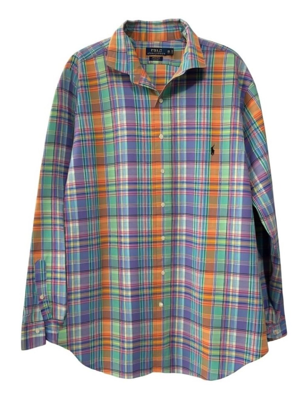 Polo Ralph Lauren Men's Big & Tall Pastel Plaid Button Down LS Shirt - XLT